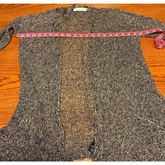 Anthropologie Sparrow Cardigan Sweater Blue Two Tone 3/4 Sleeve Hemp Size Small - Picture 9 of 10